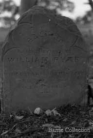 Photograph, William M Pyke headstone, 1970