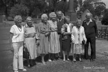 Photograph, Melton Primary School reunion and visit to Melton Cemetery, 1992
