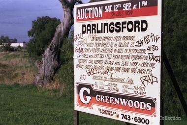 Photograph, Darlingsford sign, Unknown
