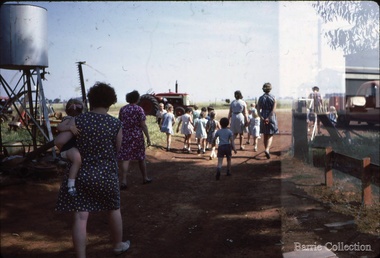 Photograph, Kindergarten Melton State School visit to Barrie Farm, c.1960