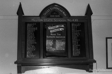 Photograph, Melton State School 430 honour board, 1970