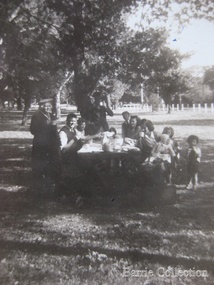Photograph, Myers family with Bill Watson (cousin), 1947
