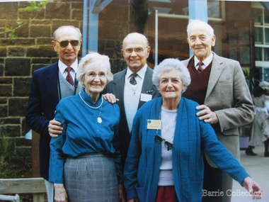 Photograph, Max, Marjorie (Butler), Fred, Edna (Barrie) and Bruce Myers, 1995
