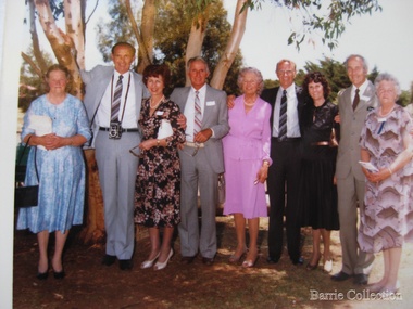 Photograph, Myers family members at Uniting Church, 1986