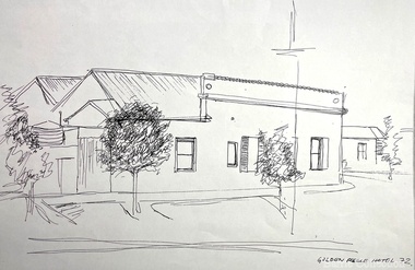 Drawing, Golden Fleece Hotel, 1972