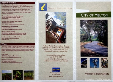 Pamphlet, City of Melton Visitor Information Brochure, Unknown