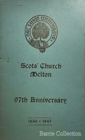 Booklet, Scots' Church Melton 97th Anniversary, 1947