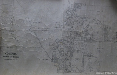 Map, Coimadai County of Bourke, 1911
