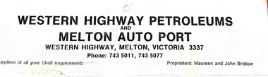 Archive, Western Highway Petroleum, Unknown