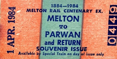 Archive, Melton Railway Centenary, 1984