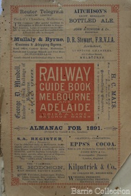 Book, 'Railway Guide Book Melbourne and Adelaide, 1891