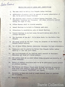 Archive, Melton Fire Brigade Ladies Aux Constitution, Unknown