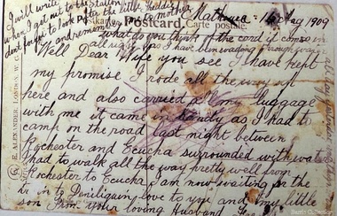 Postcard, Postcards from Fred and Mattie Myers, 1909-1914