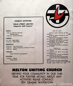 Document, Melton Uniting Church Activities, Unknown