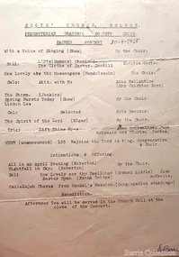 Document, Scots' Church Choir, 1955, 1937