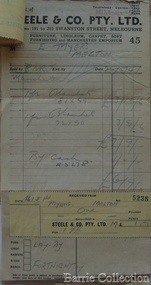 Financial record, Steele and Co PTY LTD receipt, 1941