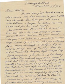 Letter, Letter from Arthur to Mattie, 1952