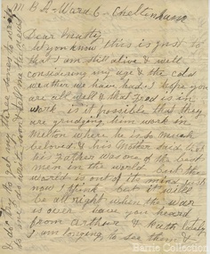 Letter, Letter from Nana to Mattie, Unknown