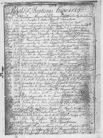 Certificate, Andrina Marshall's Birth Certificate, 1819