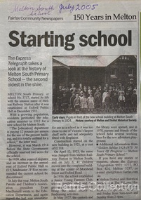 Newspaper, Melton Schools-150 years in Melton, 2005