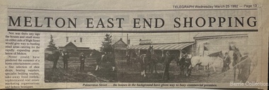 Newspaper, Melton East end shopping, 1992