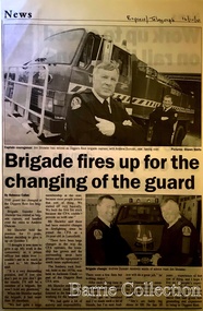 Newspaper, Brigade fires up for the changing of the guard, 2001