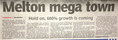 Newspaper, Development of Melton Newspaper articles, 2011, 2015