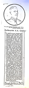 Newspaper, Melbourne A.A. Club, 1903