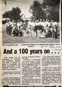 Newspaper, 'And a 100 years on…, 1986