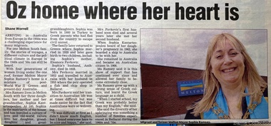 Newspaper, Oz home where her heart is, 2005