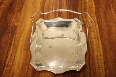 Ceremonial object - Trophy tray, City of Camberwell Amateur Cycling Club silver plated tray trophy, 1939