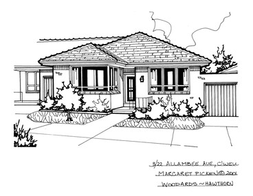 Drawing (series) - Architectural drawing, 3/22 Allambee Avenue, Camberwell, 2002