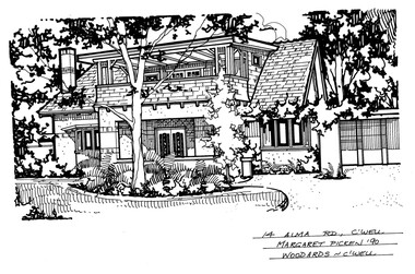 Drawing (series) - Architectural drawing, 14 Alma Road, Camberwell, 2002