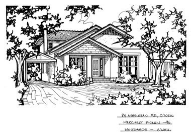Drawing (series) - Architectural drawing, 84 Athelstan Road, Camberwell, 2002
