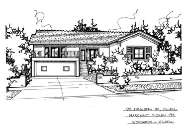 Drawing (series) - Architectural drawing, 92 Athelstan Road, Camberwell, 2002