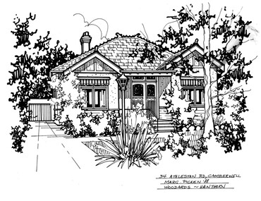 Drawing (series) - Architectural drawing, 34 Athelstan Road, Camberwell, 2002