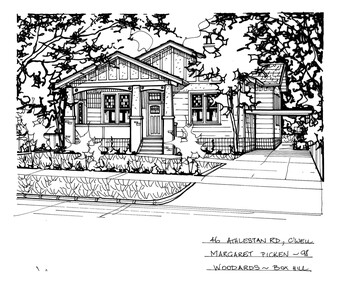 Drawing (series) - Architectural drawing, 46 Athelstan Road, Camberwell, 2002