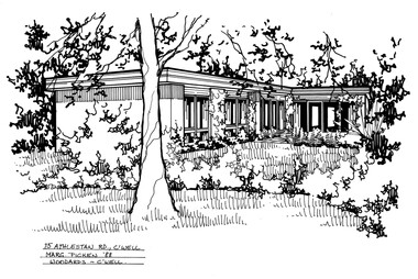 Drawing (series) - Architectural drawing, 75 Athelstan Road, Camberwell, 2002