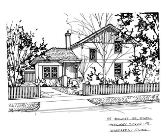 Drawing (series) - Architectural drawing, 55 Bellett Street, Camberwell, 2002