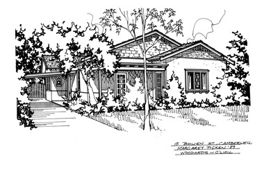 Drawing (series) - Architectural drawing, 15 Bowen Street, Camberwell, 2002
