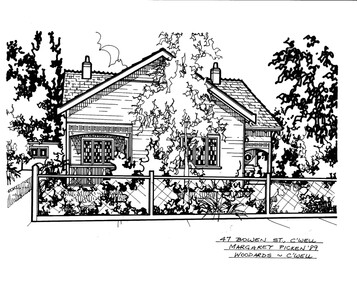 Drawing (series) - Architectural drawing, 47 Bowen Street, Camberwell, 2002