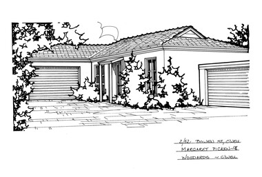 Drawing (series) - Architectural drawing, 2/52 Bowen Street, Camberwell, 2002
