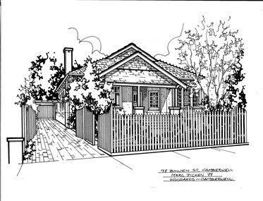 Drawing (series) - Architectural drawing, 98 Bowen Street, Camberwell, 2002