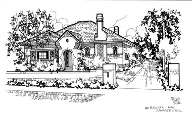Drawing (series) - Architectural drawing, 10 Bringa Avenue, Camberwell, 2002