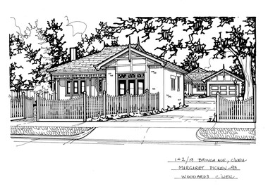 Drawing (series) - Architectural drawing, 1+2/19 Bringa Avenue, Camberwell, 2002