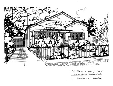 Drawing (series) - Architectural drawing, 31 Bringa Avenue, Camberwell, 2002