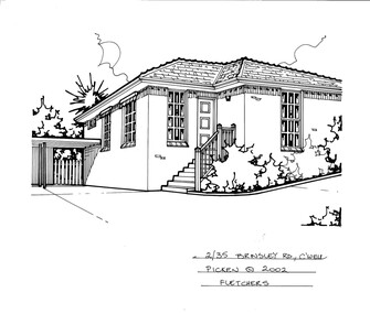 Drawing (series) - Architectural drawing, 2/35 Brinsley Road, Camberwell, 2002