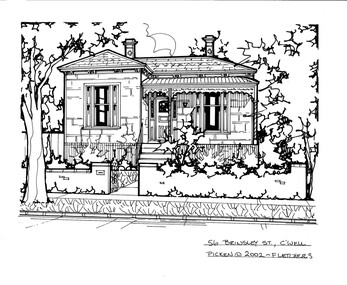 Drawing (series) - Architectural drawing, 56 Brinsley Street, Camberwell, 2002
