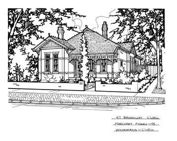 Drawing (series) - Architectural drawing, 47 Broadway, Camberwell, 2002