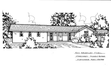 Drawing (series) - Architectural drawing, 54A Broadway, Camberwell, 2002